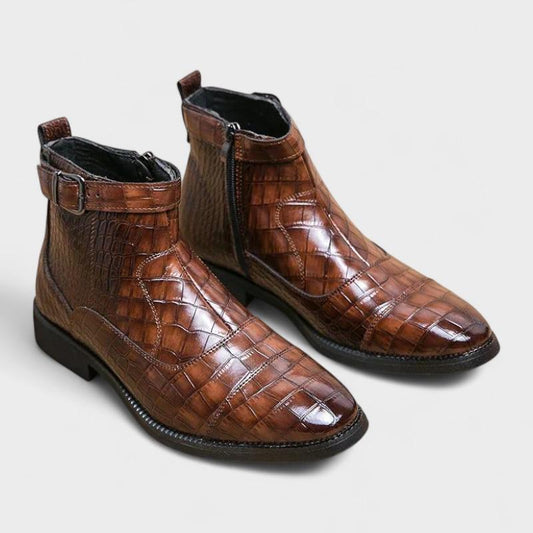 Dylan | Botas con hebilla de cuero sintético