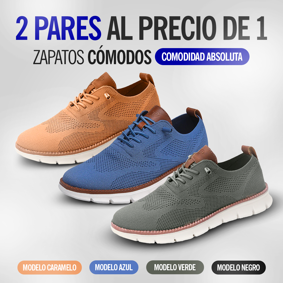 2 PARES AL PRECIO DE 1 – Zapatos Cómodos StreetKnit